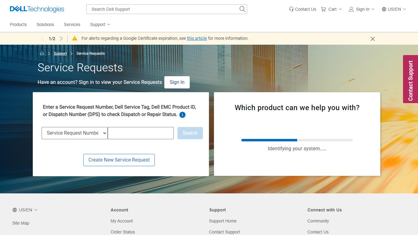 Service Requests | Dell US